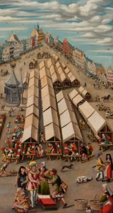 De lakenmarkt te ’s-Hertogenbosch circa 1530 - Noordbrabants Museum