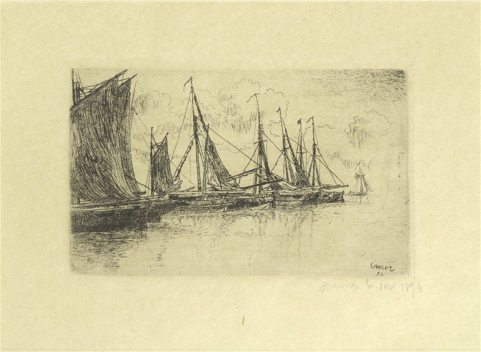 De kleine schuiten, James Ensor, Mu.ZEE Oostende, SM001430