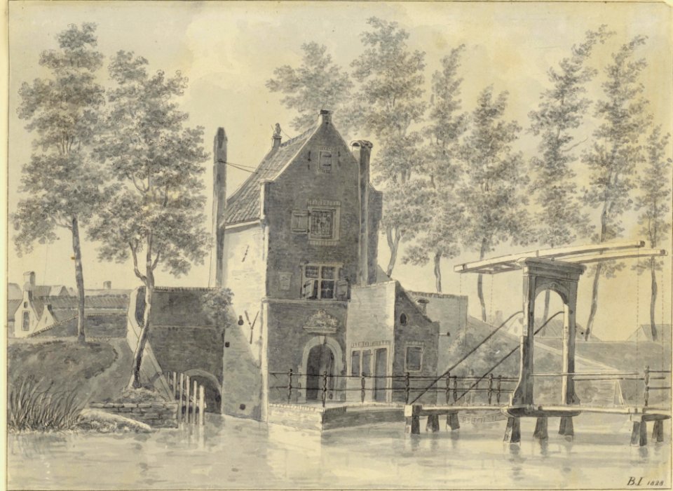 De Koepoort met ophaalbrug te Delft, Balthasar Jooss, SA Delft, inv.nr. 59446
