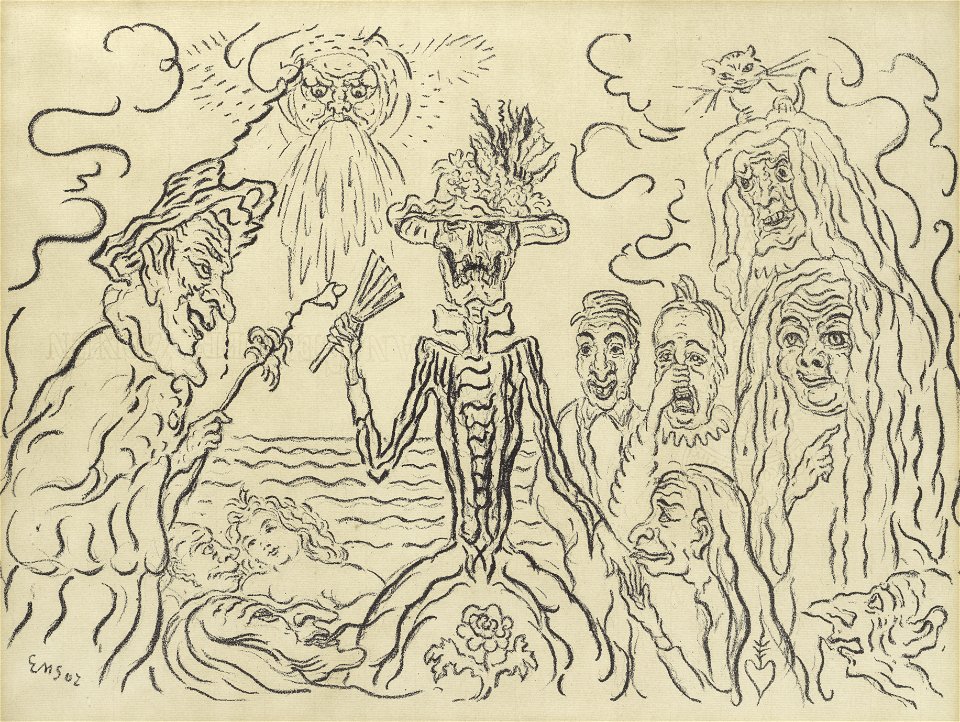 De kokette dood (maskers), James Ensor, Mu.ZEE Oostende, SM001129