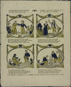 De lente schetst het beeld der Jeugd, De xomer jonge-Lieden deugd-Catchpenny print-Borms 0518. Free illustration for personal and commercial use.