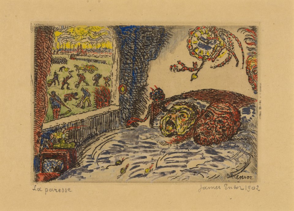 De luiheid, James Ensor, Mu.ZEE Oostende, SM001458a