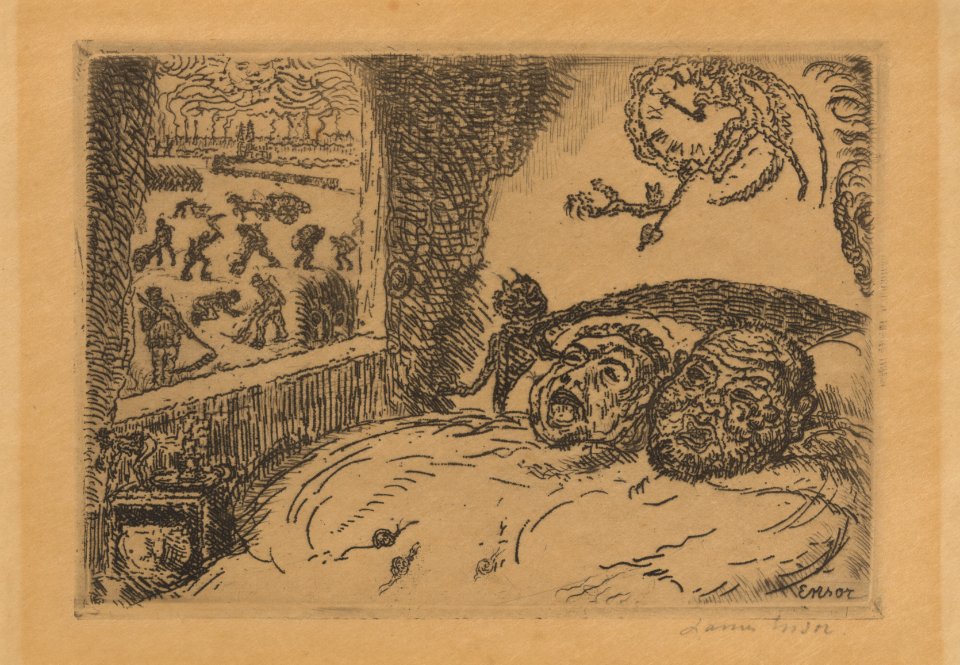 De luiheid, James Ensor, Mu.ZEE Oostende, SM001458b