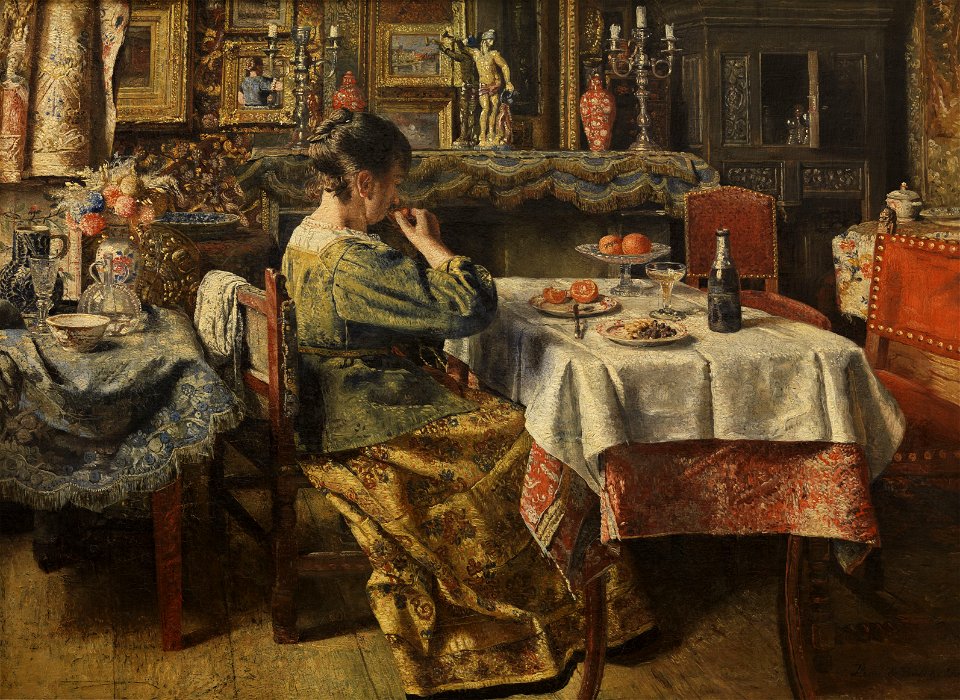De maaltijd, Henri De Braekeleer, 19de eeuw, Koninklijk Museum voor Schone Kunsten Antwerpen, 2820