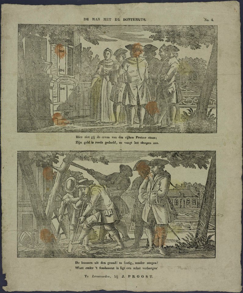 De man met de bontemuts-Catchpenny print-Borms 0988