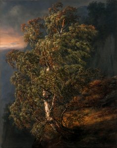 Johan Christian Dahl - Birch Tree in a Storm - Bjerk i storm - KODE Art Museums and Composer Homes - BB.M.00539