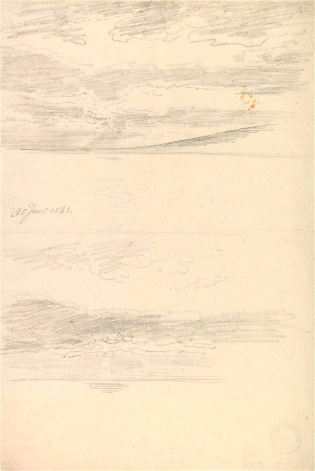 Johan Christian Dahl - Étude de nuages - Skystudie, Napoli - Nasjonalmuseet - NG.K&H.B.01910