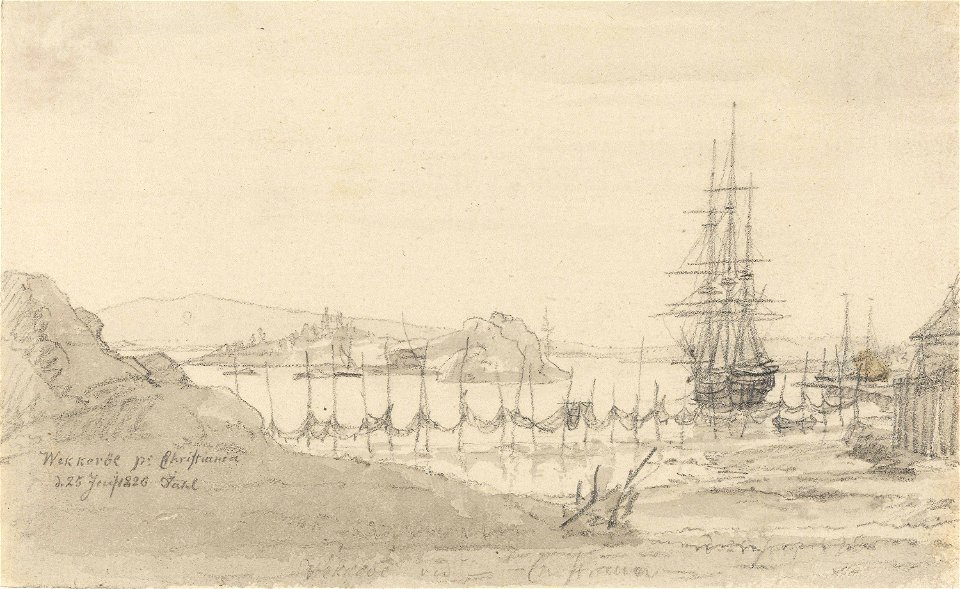 Johan Christian Dahl - Fra Vækerø - Nasjonalmuseet - NG.K&H.B.02167