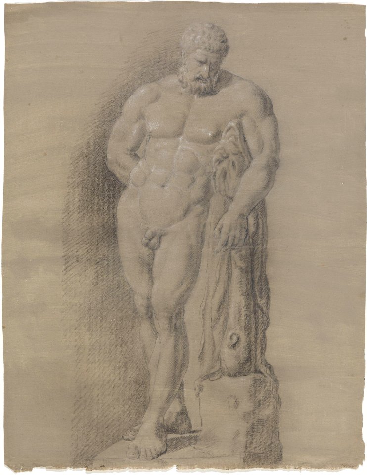 Johan Christian Dahl - Hercules Farnese, sett forfra - Nasjonalmuseet - NG.K H.B.02605