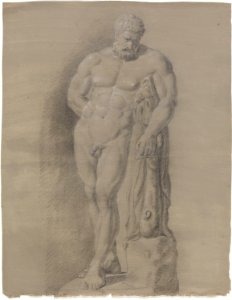 Johan Christian Dahl - Hercules Farnese, sett forfra - Nasjonalmuseet - NG.K H.B.02605