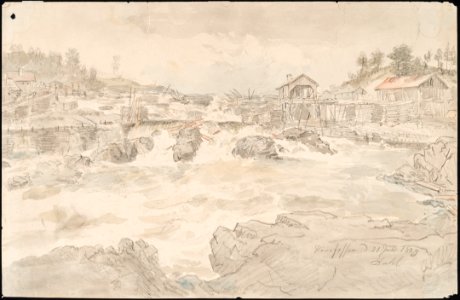 Johan Christian Dahl - Hønefossen - KODE Art Museums and Composer Homes - BB.B.00705