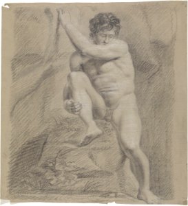 Johan Christian Dahl - Sittende mannsakt - Nasjonalmuseet - NG.K&H.B.02610