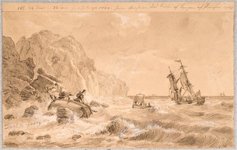Johan Christian Dahl - A Shipwreck - Et forlis - KODE Art Museums and Composer Homes - BB.B.00339