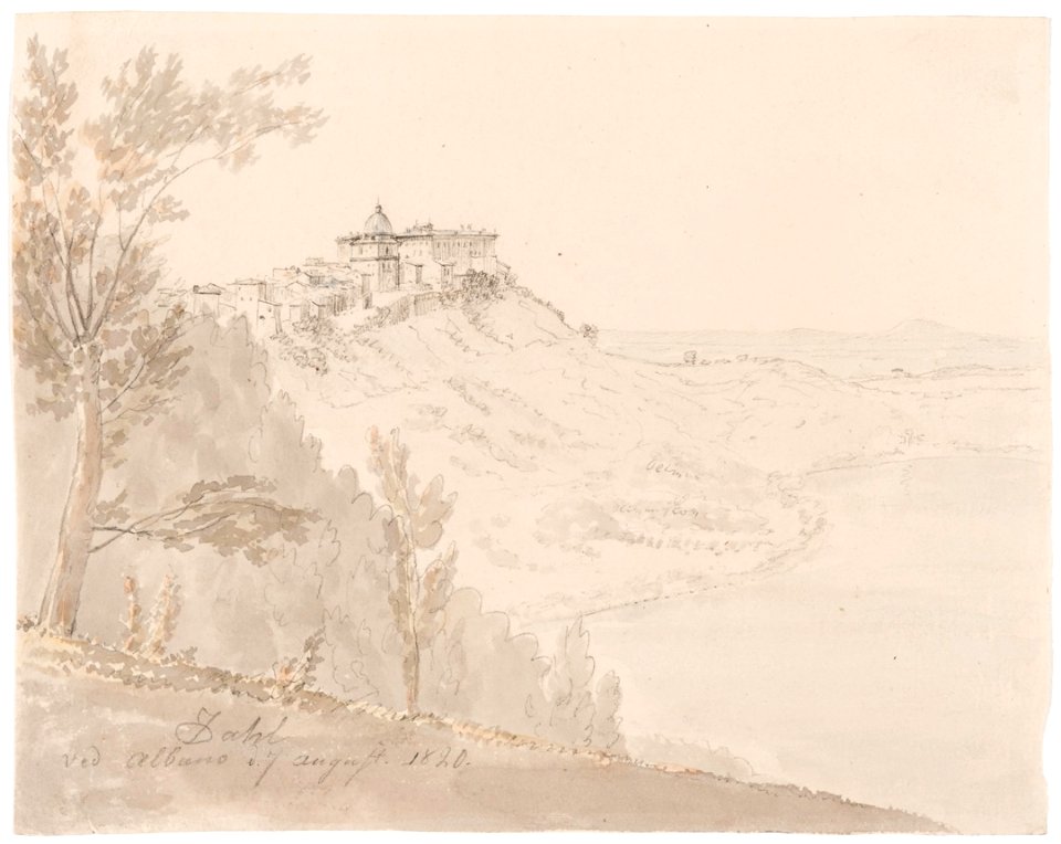 Johan Christian Dahl - At Albano - Ved Albano - KODE Art Museums and Composer Homes - BB.B.00278