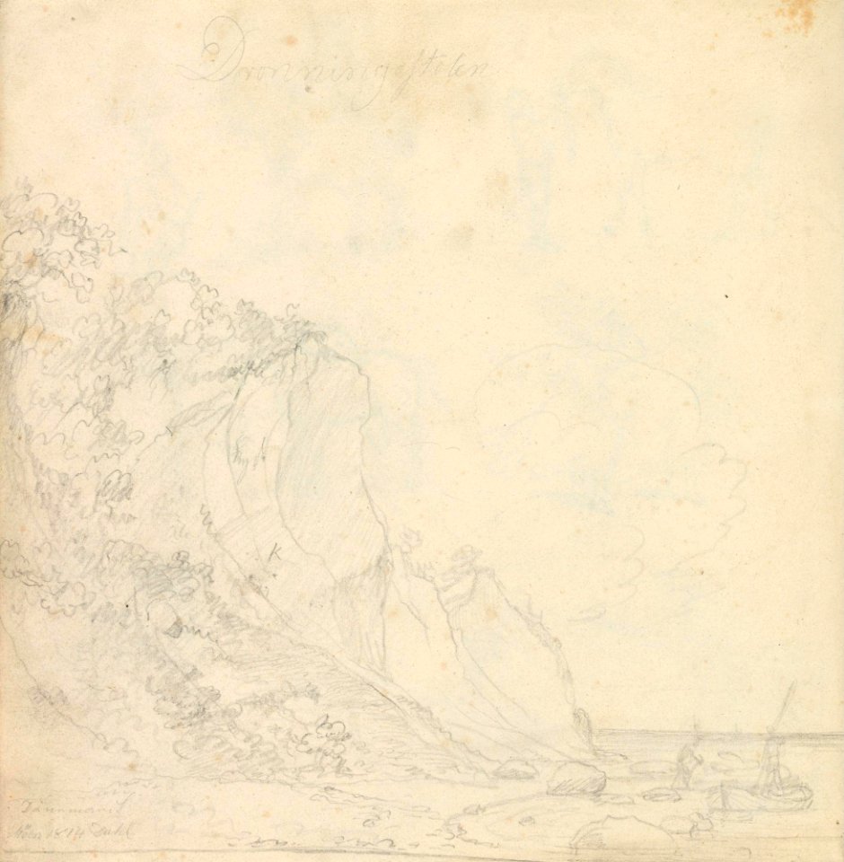 Johan Christian Dahl - Dronningstolen, Møn - Nasjonalmuseet - NG.K&H.B.01833