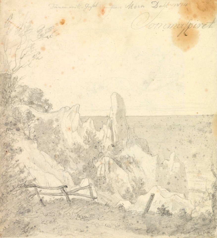 Johan Christian Dahl - Sommerspiret, Møn - Nasjonalmuseet - NG.K&H.B.01841