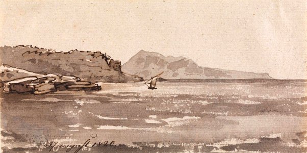 Johan Christian Dahl - Coastal Landscape near Sorrento - Kystparti ved Sorrento - Nasjonalmuseet - NG.K&H.B.02687