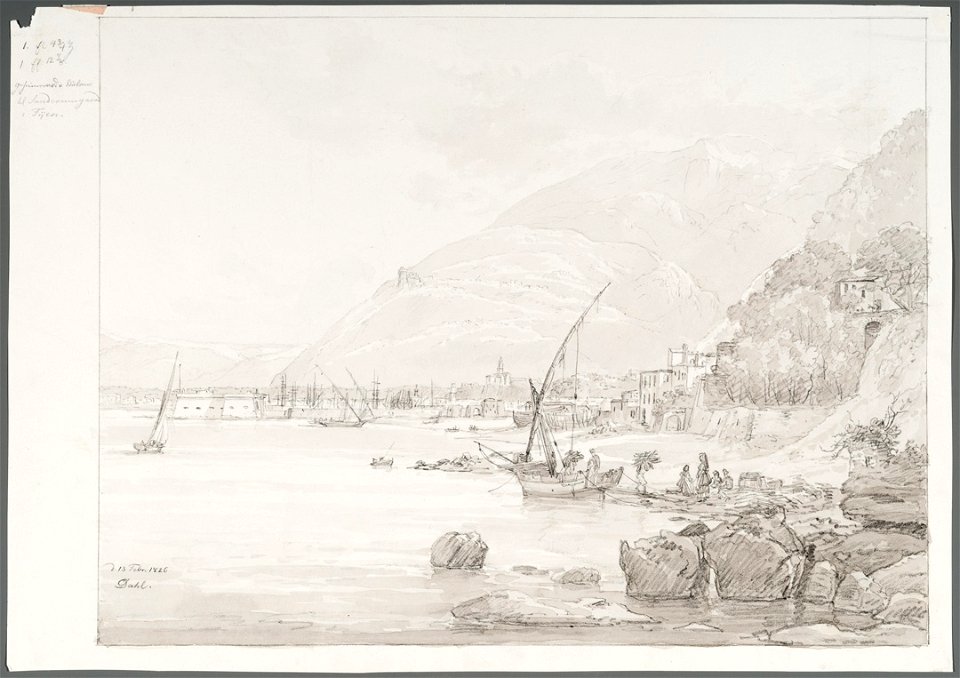 Johan Christian Dahl - Italian Landscape - Italiensk landskap - KODE Art Museums and Composer Homes - BB.B.00393