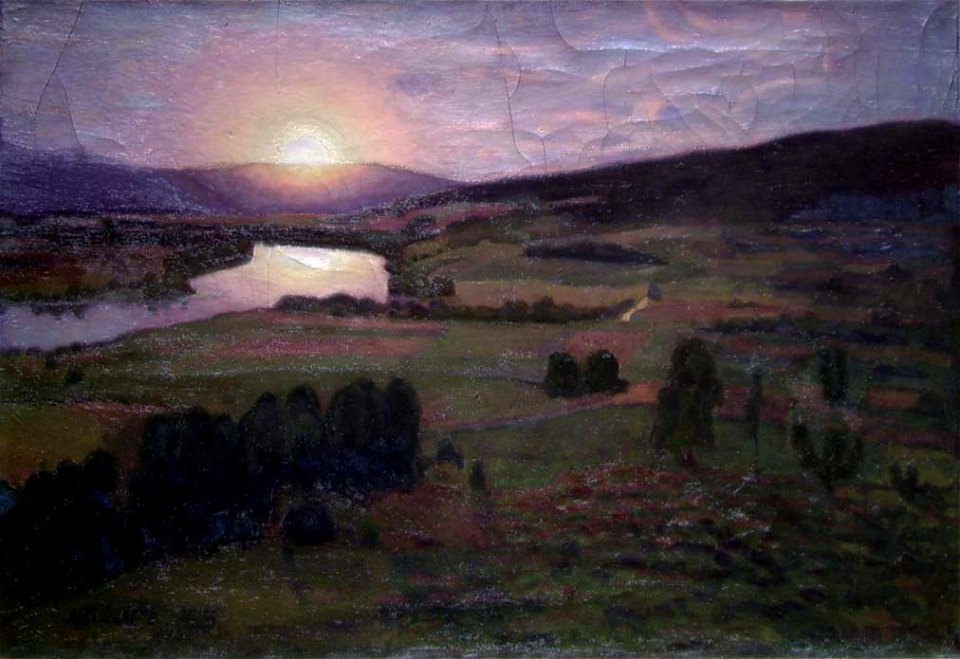 Nils Alstrup Dahl - Solnedgang - Nasjonalmuseet - NG.M.00890