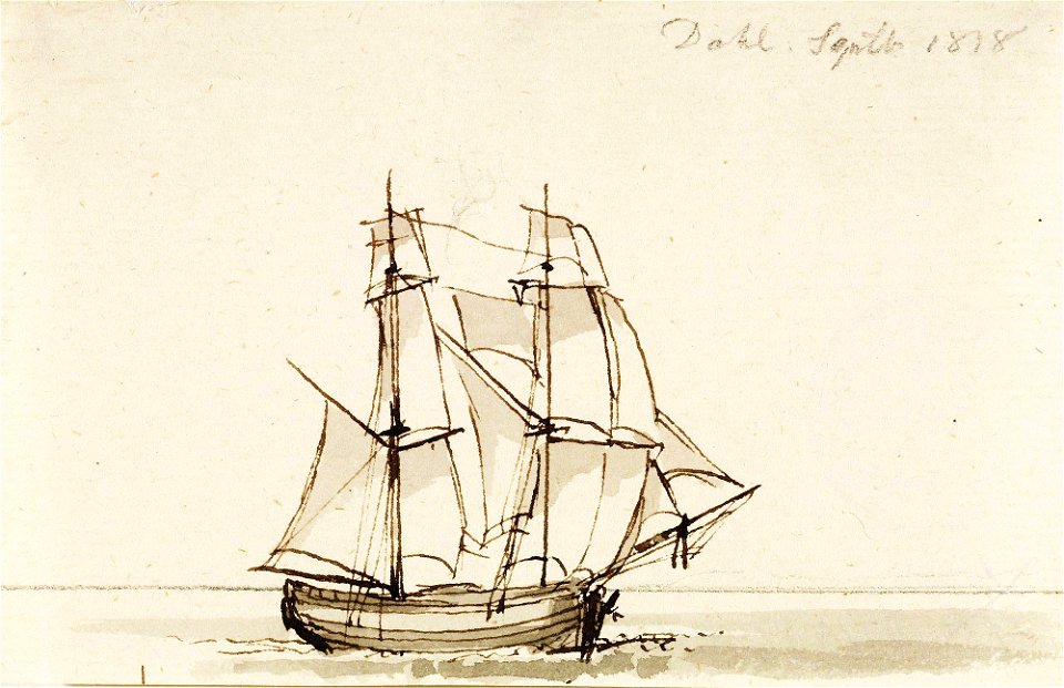 Johan Christian Dahl - Schooner - Skonnert - Nasjonalmuseet - NG.K&H.B.01586