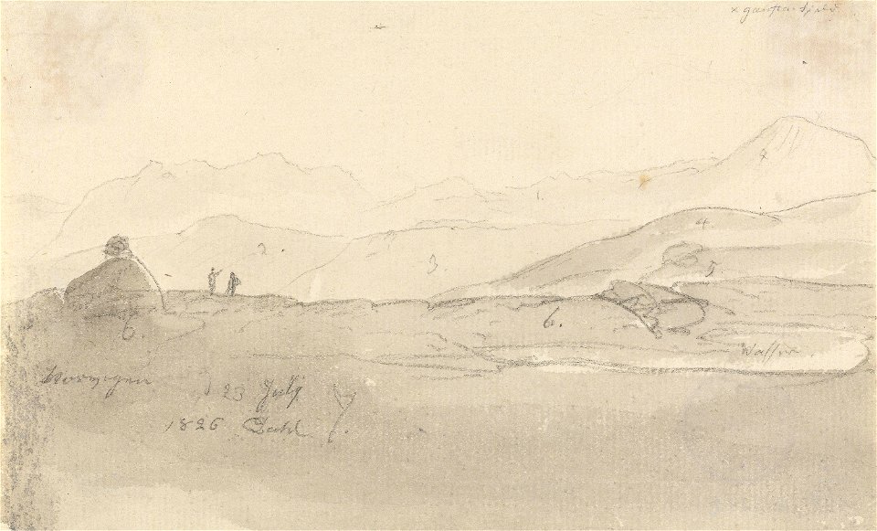 Johan Christian Dahl - Norwegische Landschaft Aussicht auf Gausta - Utsikt mot Gausta - Nasjonalmuseet - NG.K&H.B.02182