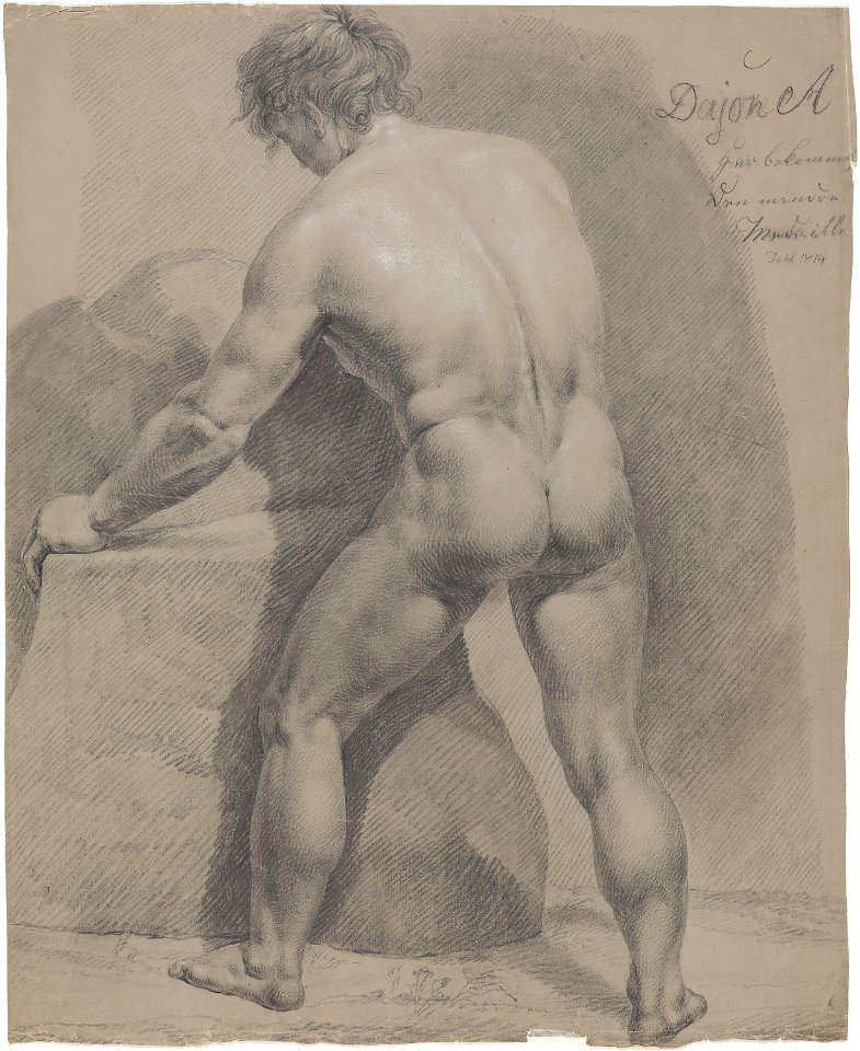 Johan Christian Dahl - Ryggvendt mannsakt - Nasjonalmuseet - NG.K&H.B.02615