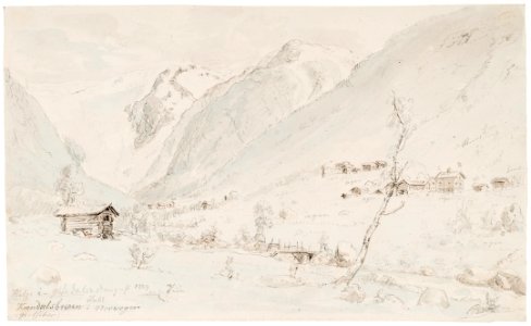 Johan Christian Dahl - The Krondal Glacier - Krondalsbreen - KODE Art Museums and Composer Homes - BB.B.00193