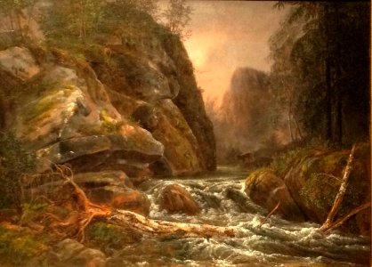 Johan Christian Clausen Dahl - Fluss im Plauenschen Grund