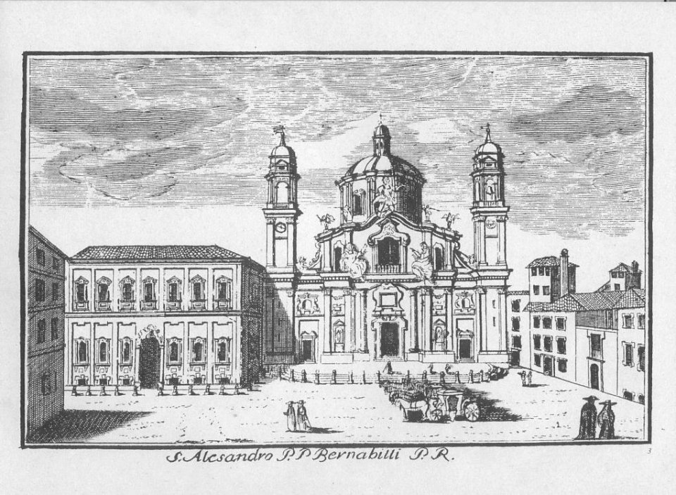 Dal Re, Marc'Antonio (1697-1766) - Vedute di Milano - 03 - Sant'Alessandro - ca. 1745