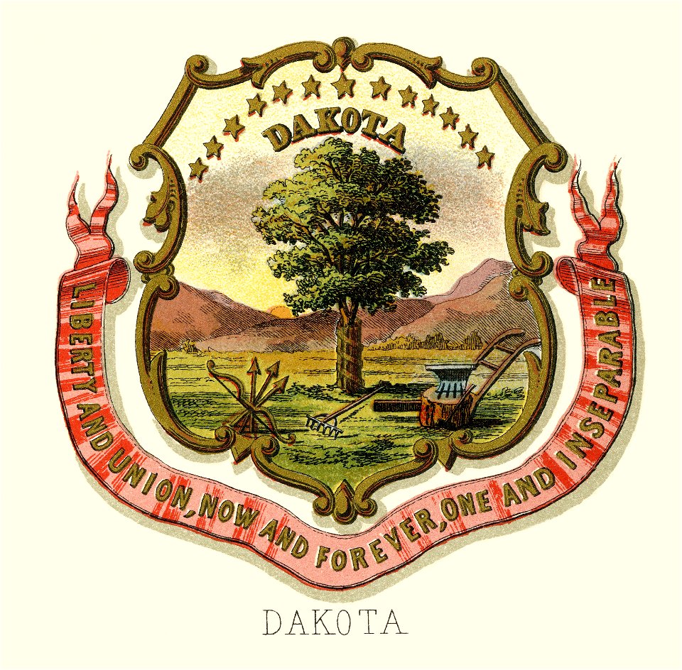 Dakota territory coat of arms (1876, restored TIF)