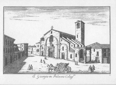 Dal Re, Marc'Antonio (1697-1766) - Vedute di Milano - 28 - San Giorgio in Palazzo Collegiata - ca. 1745