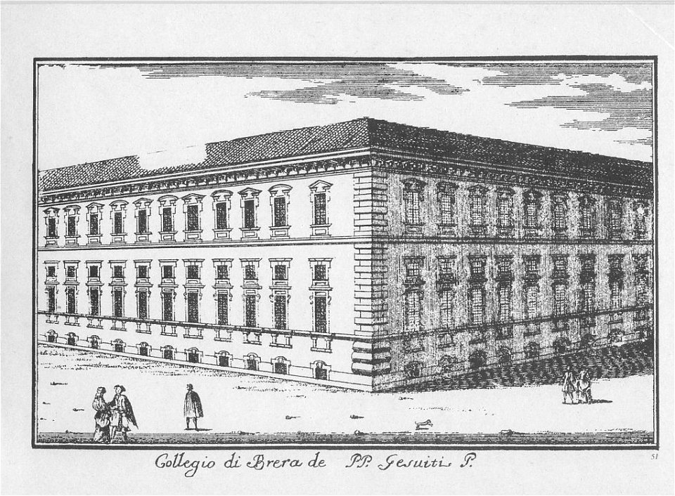 Dal Re, Marc'Antonio (1697-1766) - Vedute di Milano - 51 - Collegio di Brera de' pp. Gesuiti - ca. 1745