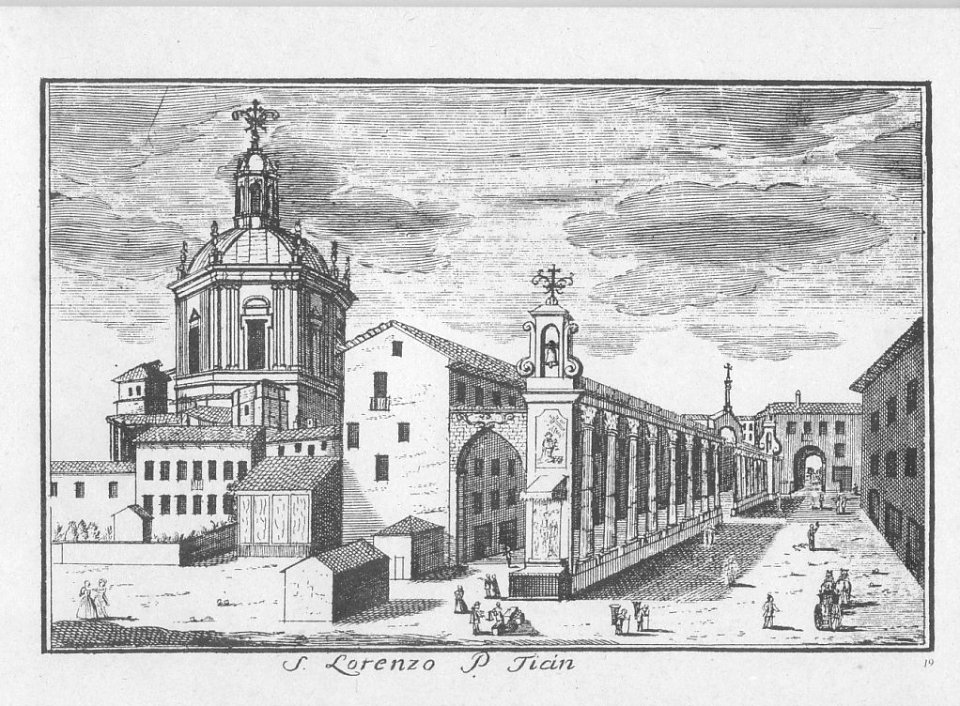 Dal Re, Marc'Antonio (1697-1766) - Vedute di Milano - 19 - S. Lorenzo - ca. 1745