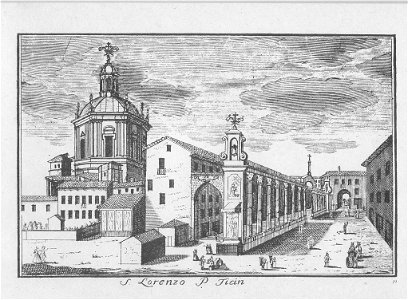 Dal Re, Marc'Antonio (1697-1766) - Vedute di Milano - 19 - S. Lorenzo - ca. 1745