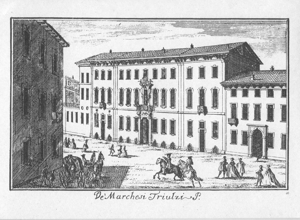 Dal Re, Marc'Antonio (1697-1766) - Vedute di Milano - 40 - De' marchesi Trivulzi (Palazzo Trivulzio) - ca. 1745
