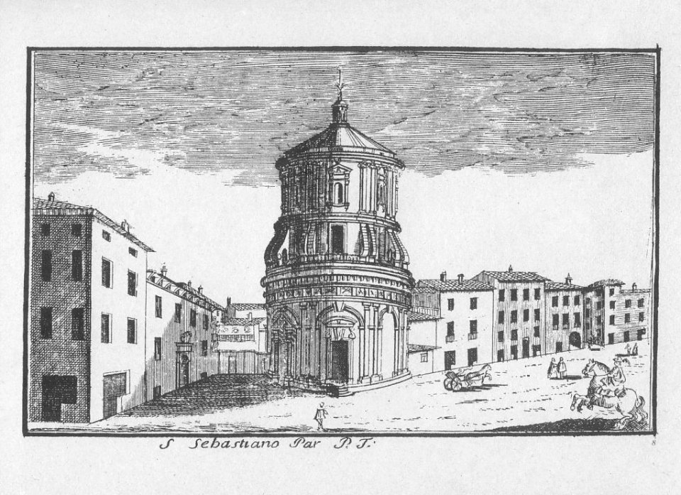 Dal Re, Marc'Antonio (1697-1766) - Vedute di Milano - 08 - San Sebastiano - ca. 1745