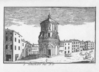 Dal Re, Marc'Antonio (1697-1766) - Vedute di Milano - 08 - San Sebastiano - ca. 1745
