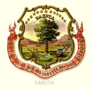 Dakota territory coat of arms (illustrated, 1876)