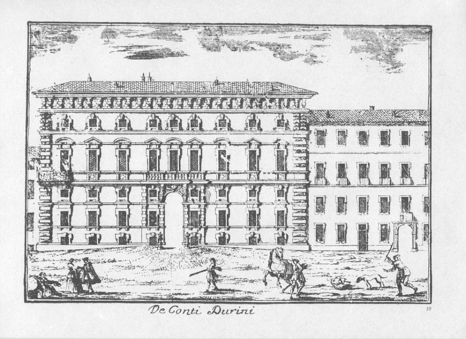 Dal Re, Marc'Antonio (1697-1766) - Vedute di Milano - 10 - Palazzo Durini - ca. 1745