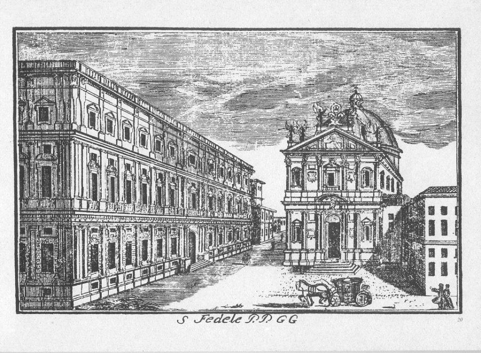 Dal Re, Marc'Antonio (1697-1766) - Vedute di Milano - 20 - San Fedele Padri Gesuiti - ca. 1745