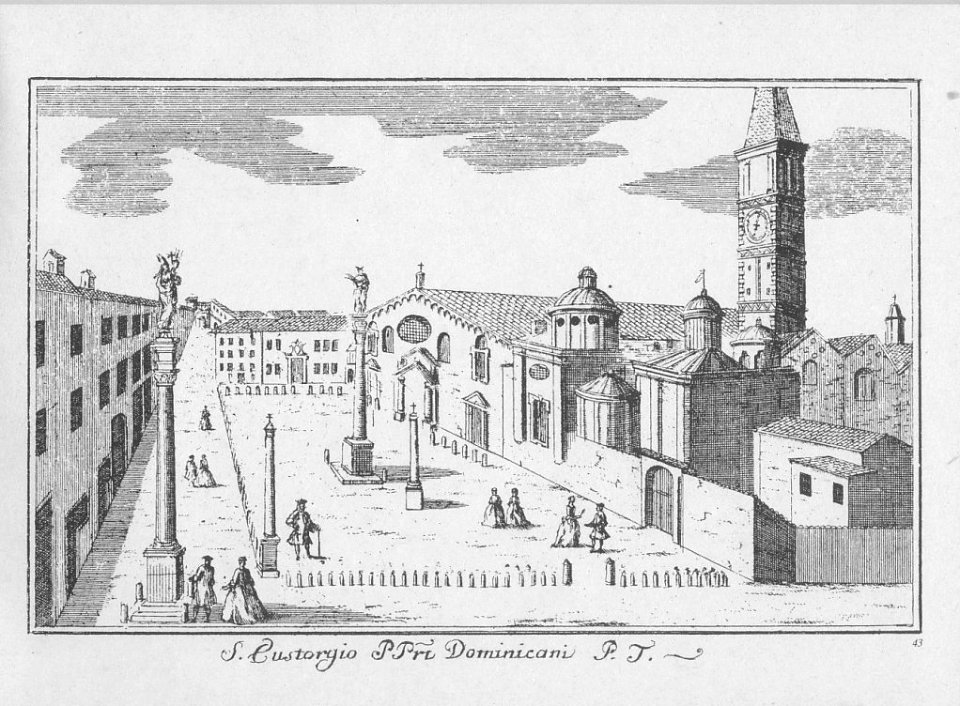Dal Re, Marc'Antonio (1697-1766) - Vedute di Milano - 43 - S. Eustorgio P. Padri Dominicani - ca. 1745