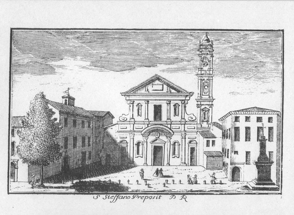 Dal Re, Marc'Antonio (1697-1766) - Vedute di Milano - 05 - Santo Stefano - ca. 1745
