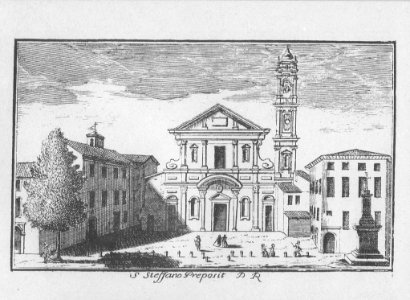 Dal Re, Marc'Antonio (1697-1766) - Vedute di Milano - 05 - Santo Stefano - ca. 1745
