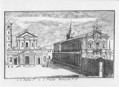 Dal Re, Marc'Antonio (1697-1766) - Vedute di Milano - 15 - Sant'Eufemia e San Paolo Converso - ca. 1745