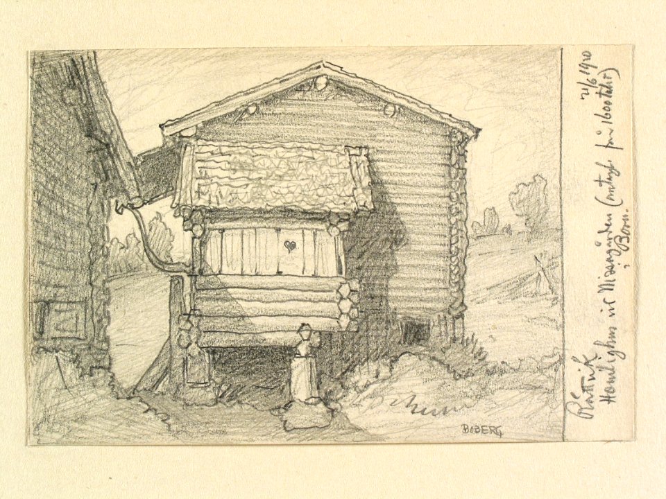 Dalarna, Rättviks sn., Born. Hemlighus vid Nissagården (antagl. från 1600-talet) i Born - Nordiska museet - NMA.0088151