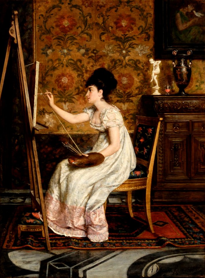 Dama pintando - Alejo Vera