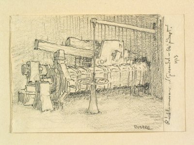 Dalarna, Säfsnäs sn., Gravendal. Räckhammare. Teckning av Ferdinand Boberg - Nordiska museet - NMA.0088762