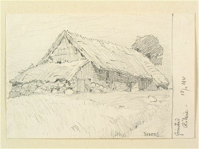 Dalsland, Grinstad, Rådane. Teckning av Ferdinand Boberg - Nordiska museet - NMA.0088021
