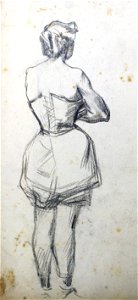 Dame von hinten