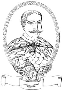 Daminik Mikałaj Radzivił. Дамінік Мікалай Радзівіл (M. Starkman, 1857). Free illustration for personal and commercial use.